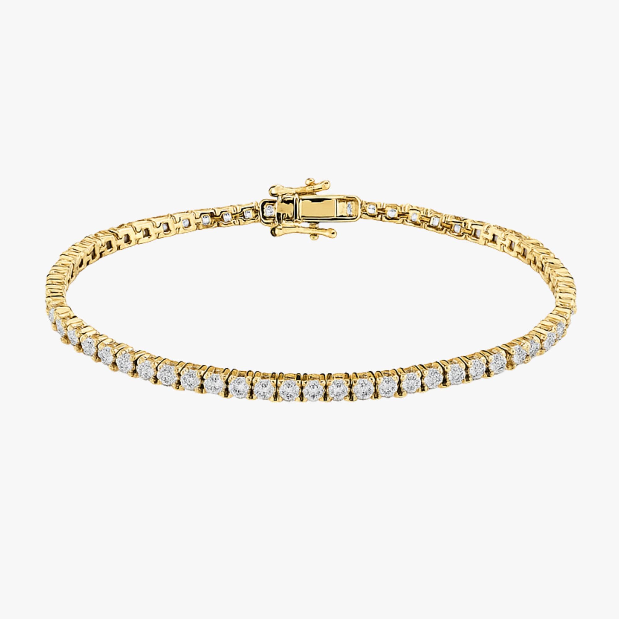 Natural Diamond Tennis Bracelet Collection - 14K Gold