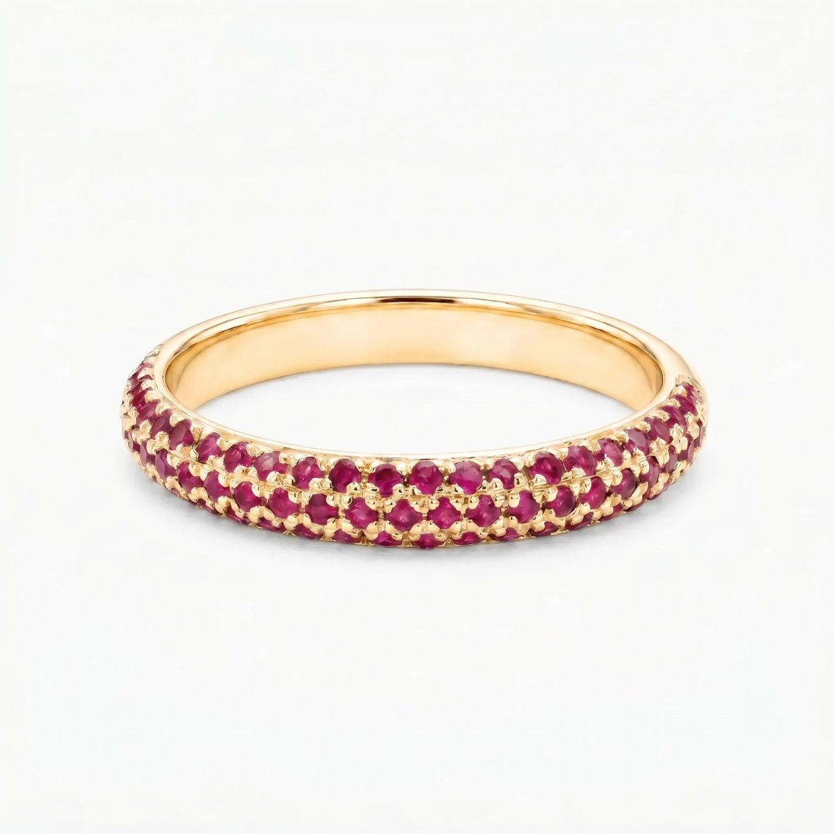 Ruby Pavé Half Eternity Ring